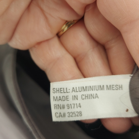 A/X Armani Exchange Gray Metal Mesh Purse Crossbody Bag - Picture 5 of 5